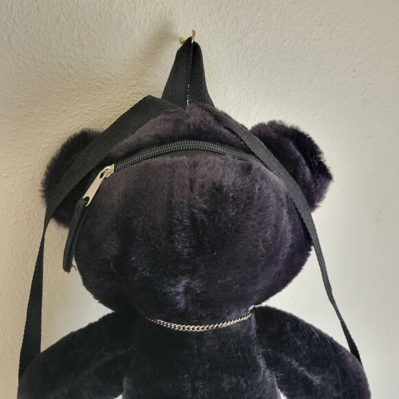 Hot Topic Black Teddy Bear Plush Backpack - Picture 5 of 5